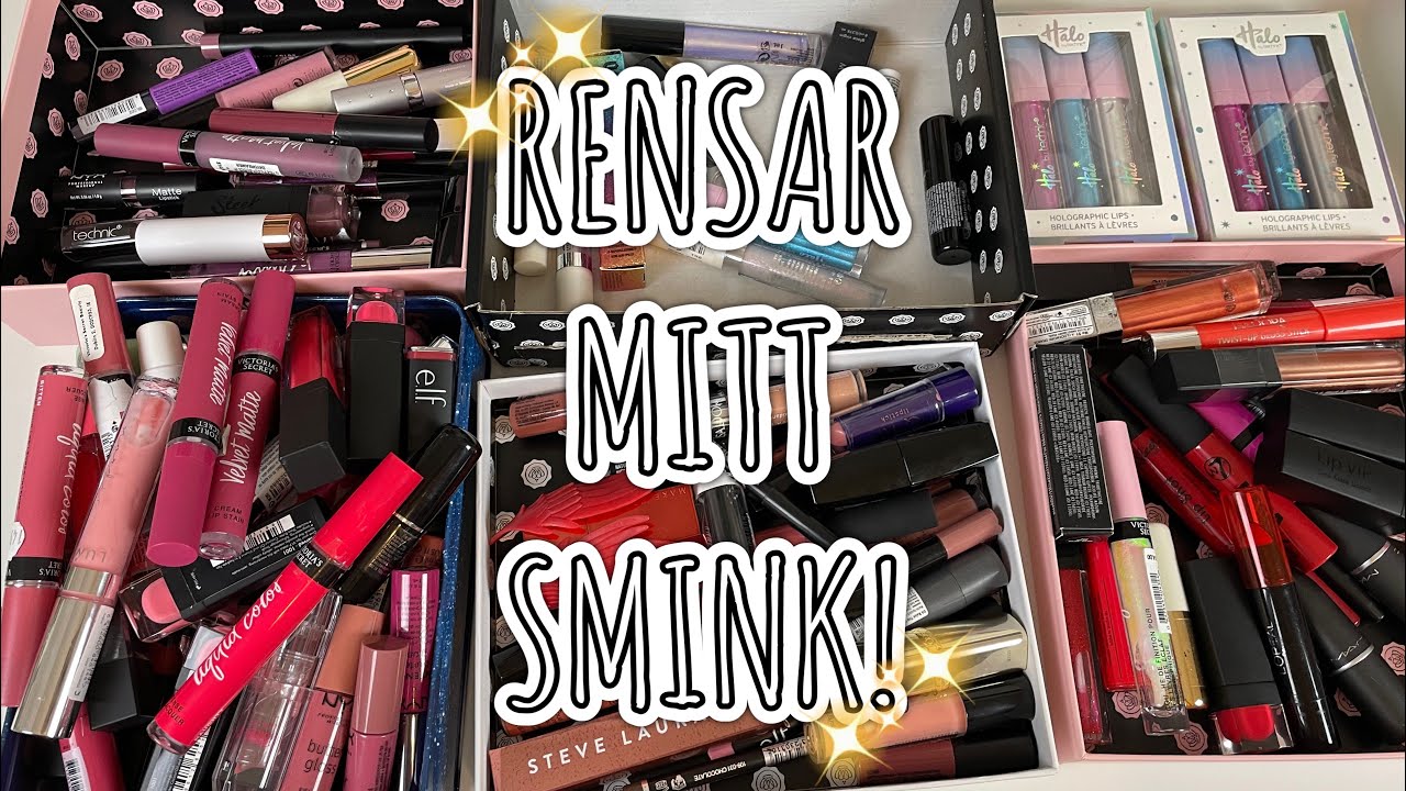 RENSAR MITT SMINK! Alla mina läpprodukter!💄