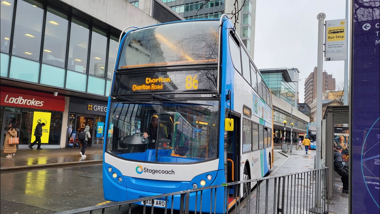 Full Route Visual. Route 86: Piccadilly Gardens - Chorlton