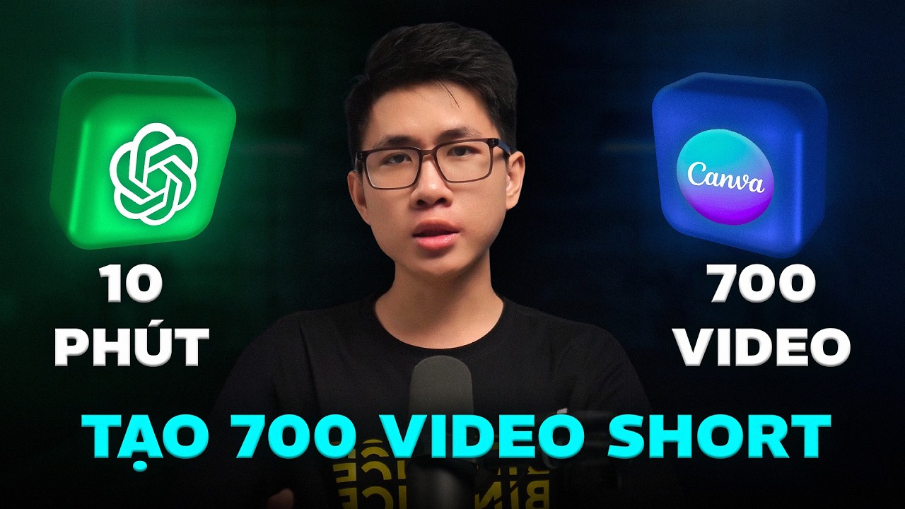 Hướng Dẫn tạo 700 Video Chỉ 10 Phút Với Chat GPT + Canva Kiếm Tiền Youtube với AI