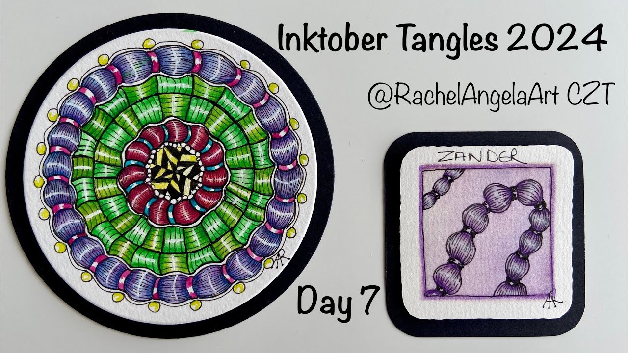 Day 7 - Inktober Tangles 2024 - Zander by Zentangle®️Inc
