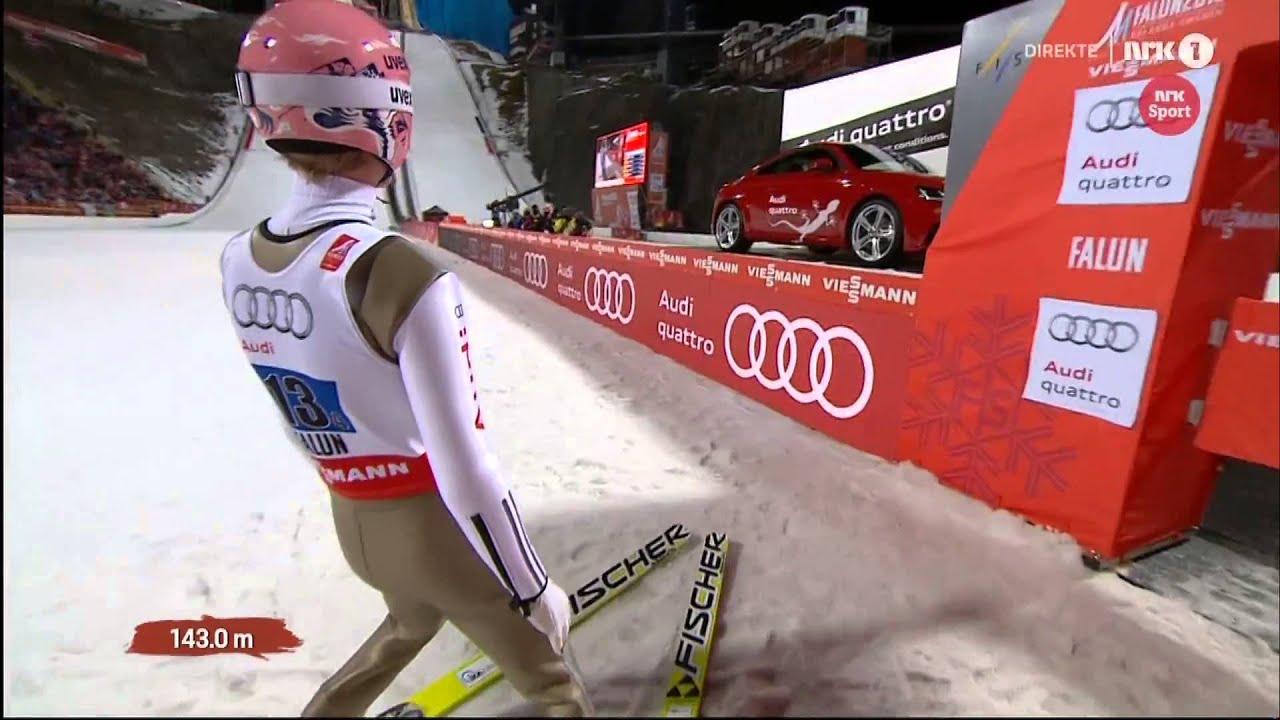 Severin Freund - 143m (Fall) - Falun 2015 - Team Competition