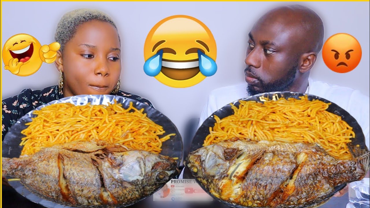 YOU SMELL LIKE MY EX MUKPRANK ON HUSBAND | BAD IDEA | SPAGHETTI AND FRIED FISH MUKBANG