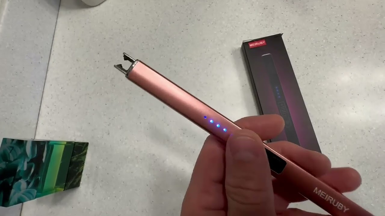 RAYONNER Lighter Electric Lighter Candle Lighter USB Lighter with Safety Switch Rechargeable Flamele