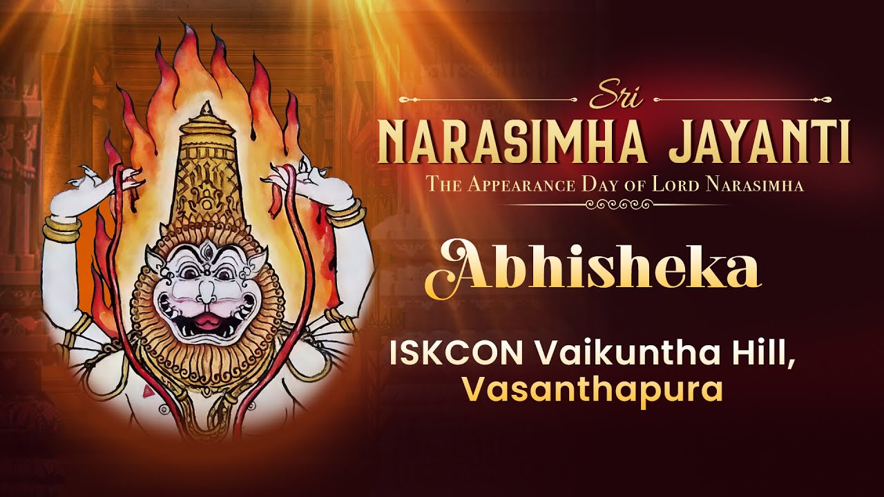 Sri Narasimha Jayanti 2024 | Abhisheka | Vaikuntha Hill | ISKCON Bangalore