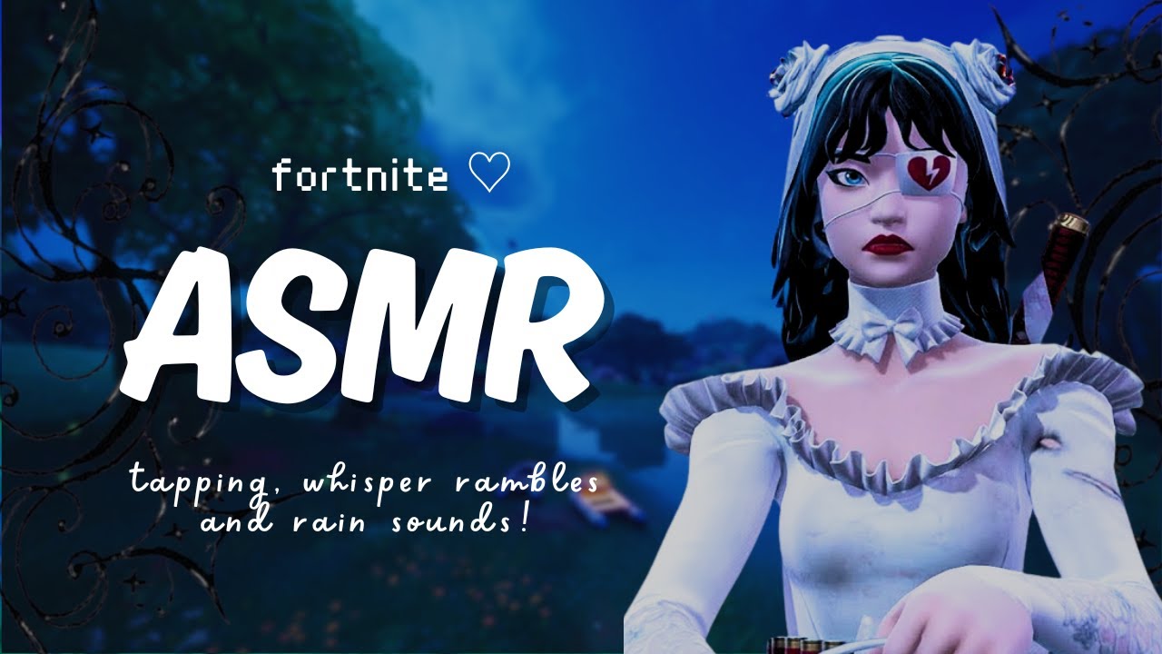 fortnite asmr ♡ tingly tapping, whisper rambles & rain sounds ⋆˚࿔🌙 gaming asmr