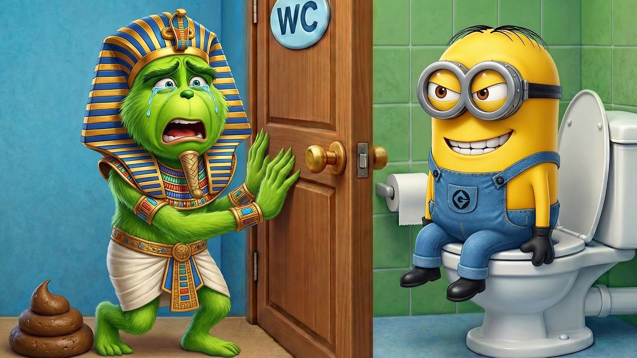 MINIONS, Please Open the Door! GINCH Needs Toilet NOW 😱🚽 | Funny Minions Cartoon