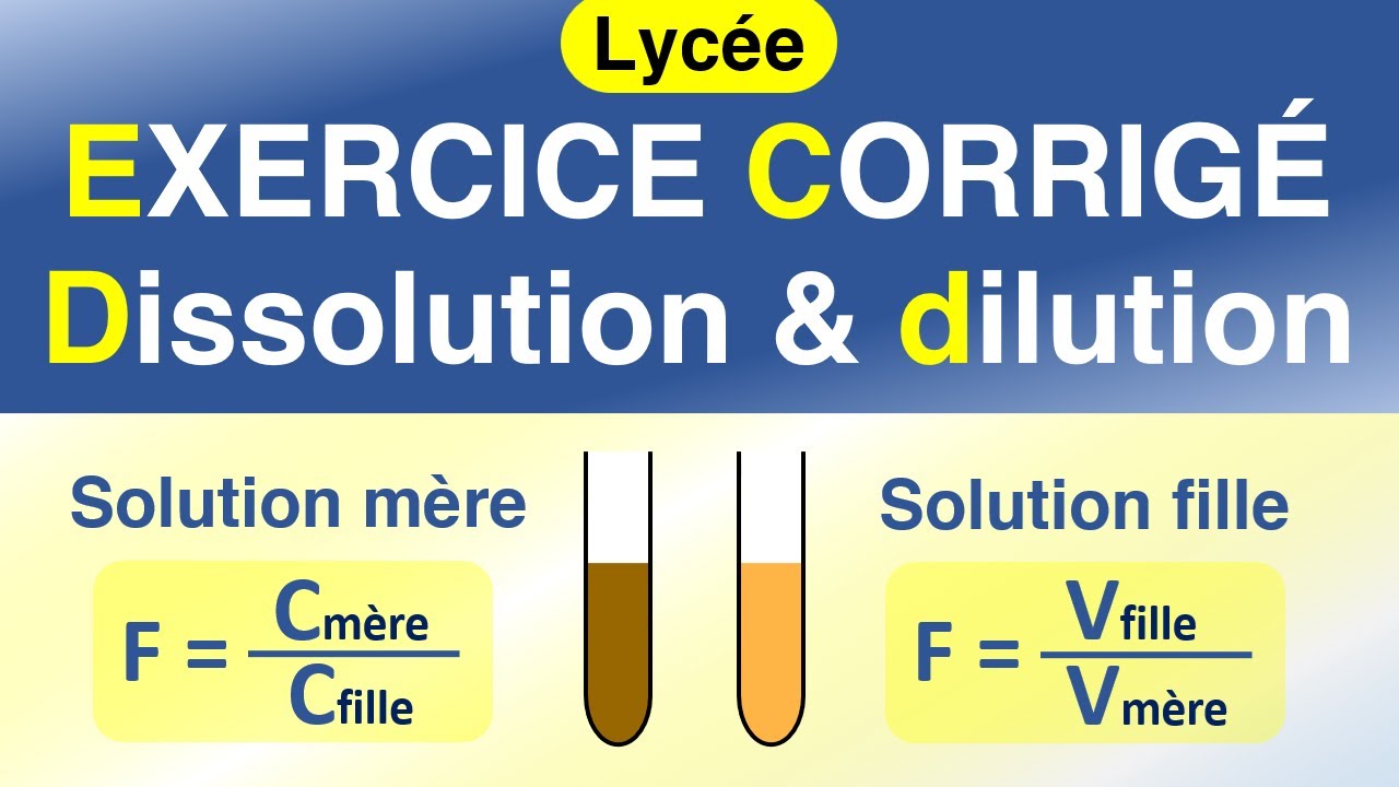 Les solutions aqueuses : dissolution et dilution | Chimie | Lycée.