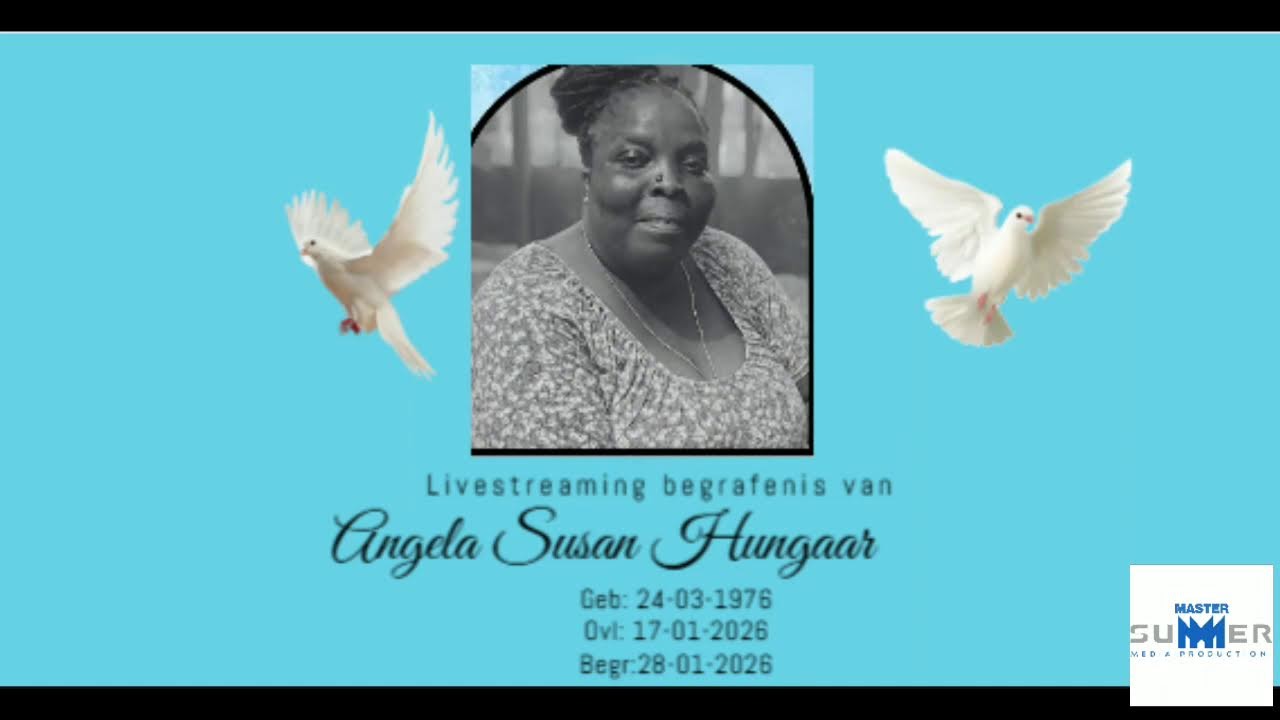 livestreaming begrafenis van Angela Hungaar