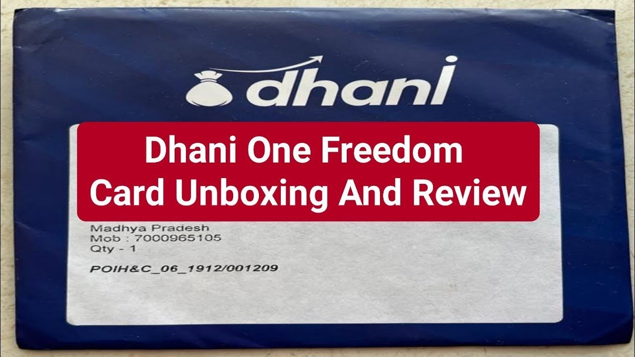 dhani one freedom card unboxing | dhani one freedom card review and details | dhani one freedom card