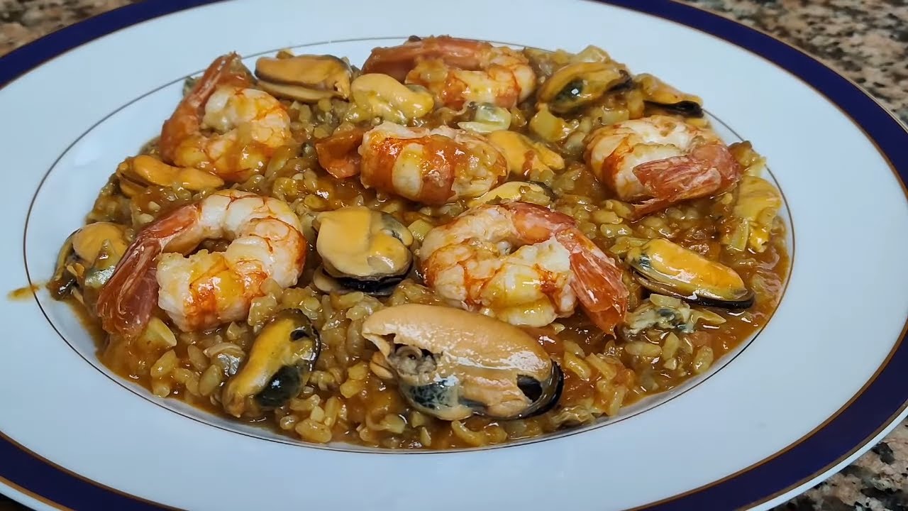 🦐COMO HACER ARROZ MELOSO DE MARISCO🦐CON CALDO CASERO🦐PASO A PASO🦐ARROZ DEL NIÑO RICO A LO POBRE🦐