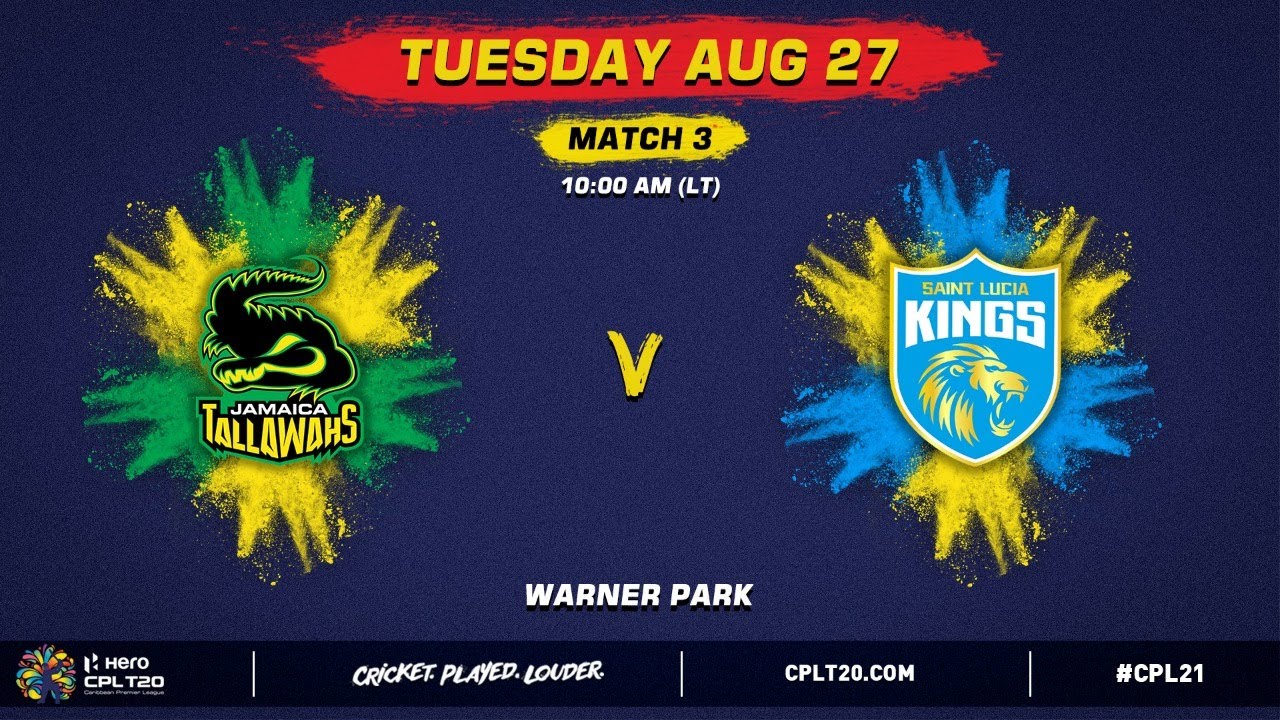LIVE | Jamaica Tallawahs vs Saint Lucia Kings | CPL 2021