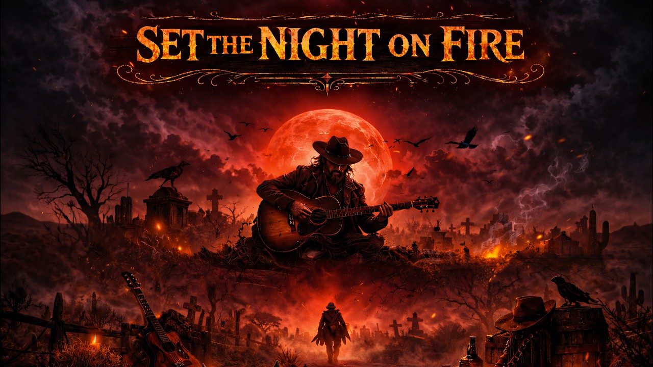 SET THE NIGHT ON FIRE 🔥👑 Outlaw Dark Country | Cinematic Southern Gothic Western Anthem