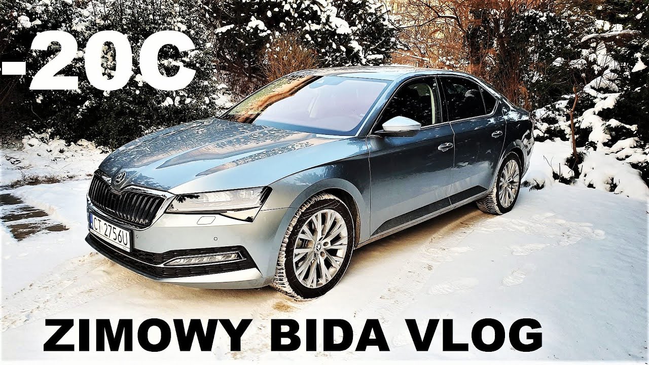 Zimowy Bida Vlog SKODA SUPERB muzyk jeździ