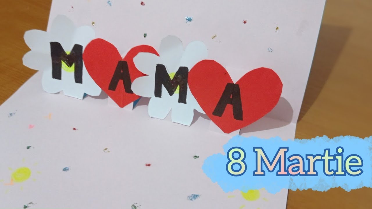 Luna MĂRȚIȘOR 🌼: Cum să confecționezi o felicitare de 8 martie/Mother's day card/Andreea G.