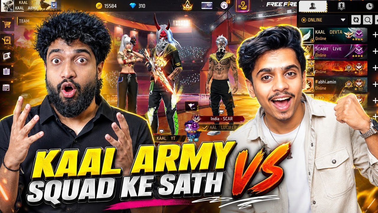 KAAL YT VS KAAL ARMY GUILD PLAYERS 😠😤 || KON H AASLI PRO || #freefirelive