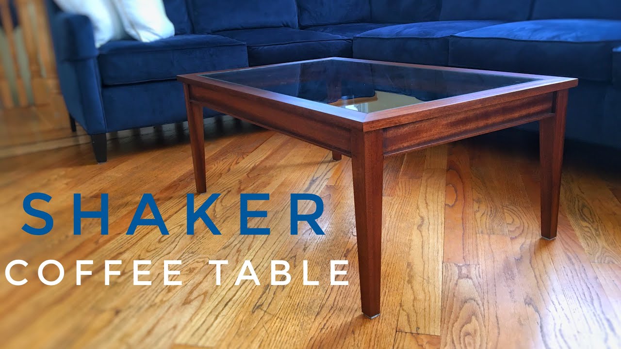 Shaker Inspired Coffee Table//Glass Top