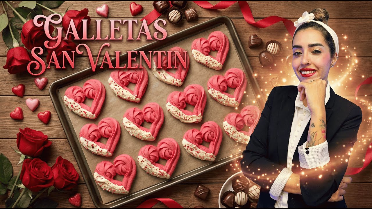 Cómo hacer GALLETAS de CORAZÓN para Regalar 🎁 Especial San Valentín