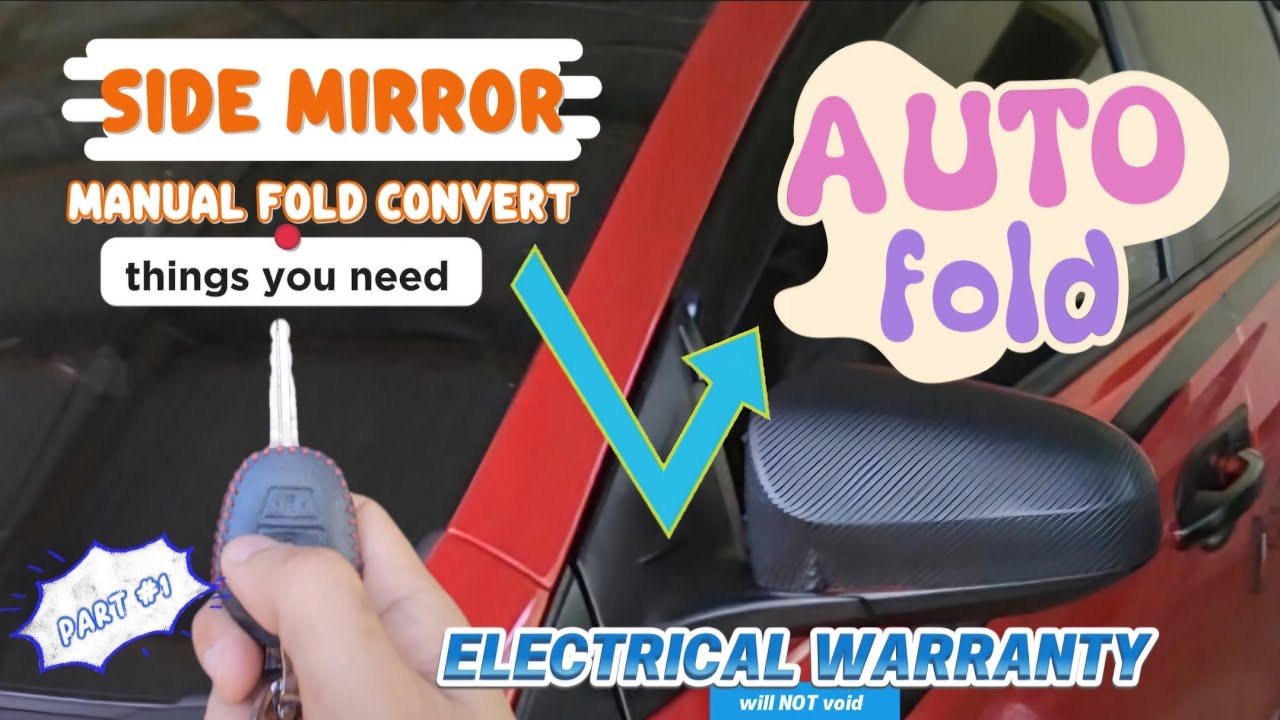 CONVERTING of STOCK SIDE MIRROR Manual Fold into AUTOMATIC FOLDING | toyota vios 2022 | Part 1