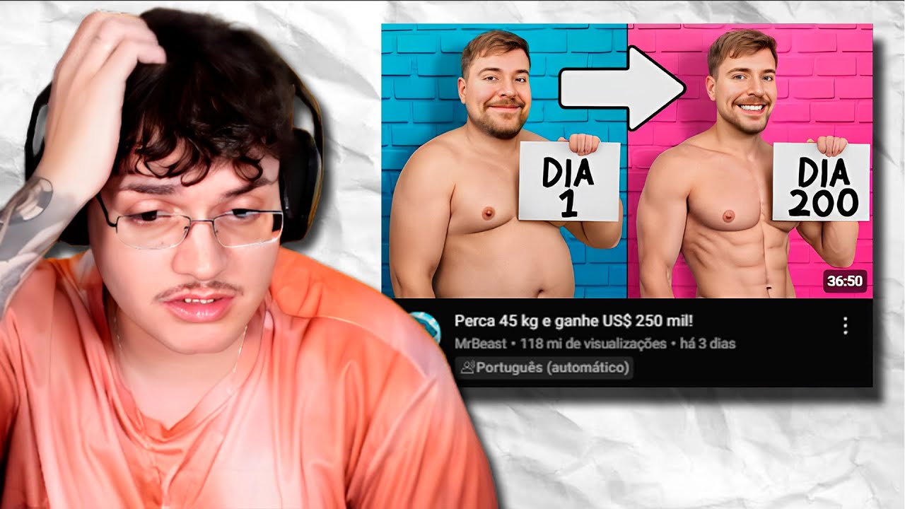 CAIOX SE EMOCIONA COM O VÍDEO DO MR BEAST! | React