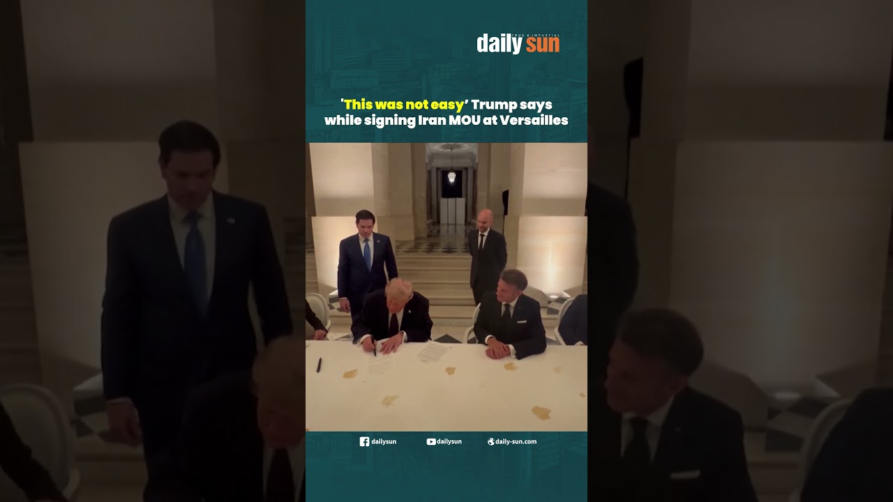 &laquo;Это было непросто&raquo;, &mdash; заявил Трамп во время подписания меморандума о взаимопонимании по Ирану в ...