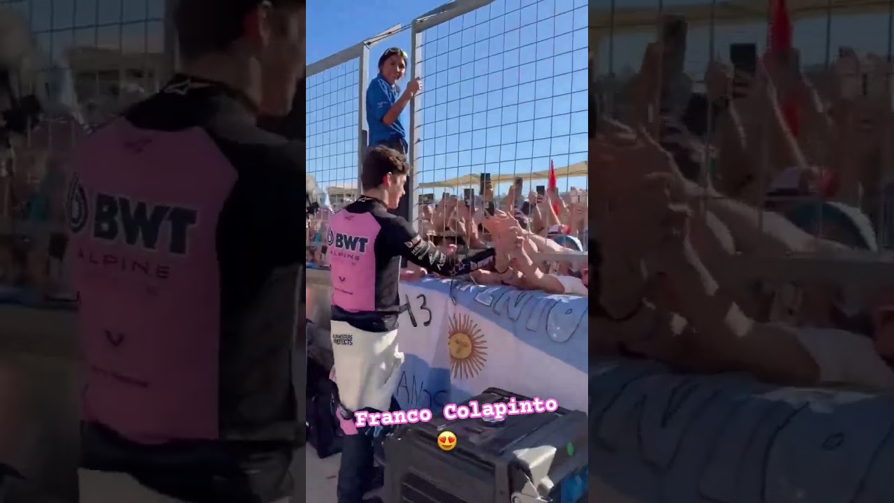 Franco Colapinto acerc&aacute;ndose a la gente en Gran Premio de Estados Unidos #2025 #formula1 #argentina