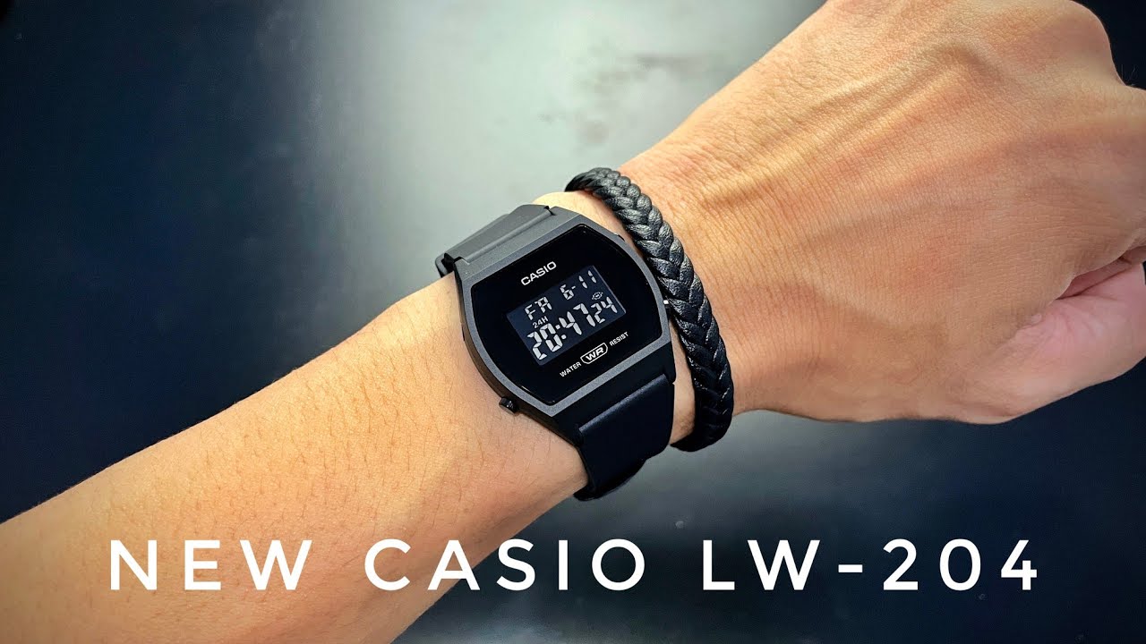 REKOMENDASI JAM TANGAN SIMPLE IMUT FULL BLACK - CASIO LW-204-1B
