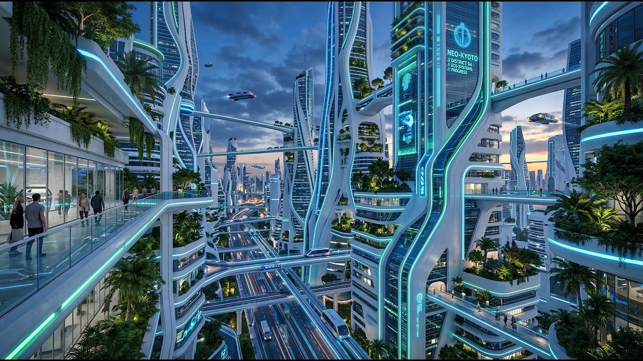 Futuristic City: Luxurious, Utopia city (NEO-KYOTO 2098) | Short film #futuristiccity #shortfilm