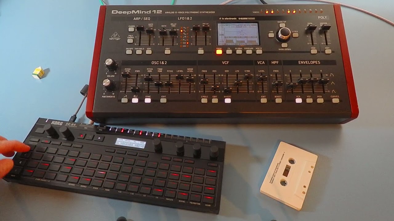 DeepMind 12 - Voice Polyphonic Synthesizer & Korg SQ-64 // I should have kept it