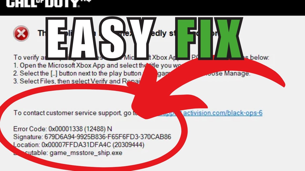 Как исправить код ошибки 0x00001338 в играх Call of Duty (MW2, MW3, BO6 и других!)