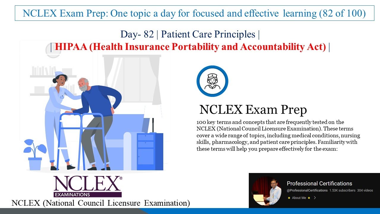 NCLEX Exam Prep: 082 HIPAA (Health Insurance Portability and Accountability Act)