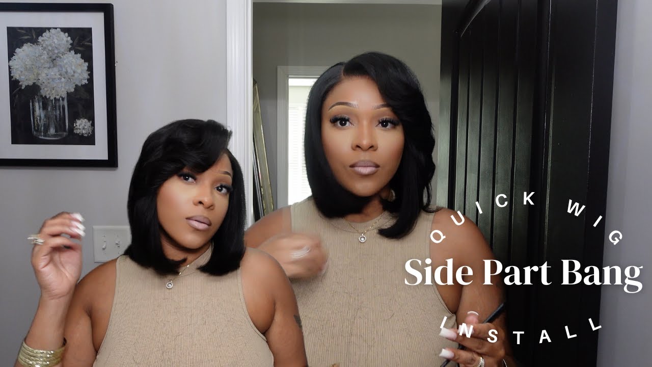 DIY: Deep Side Part Bob Wig Install Tutorial Ft. MyFirstWig