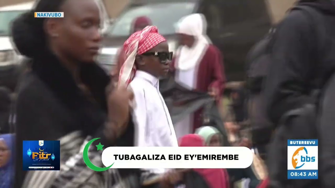 Rajab Bogere Kanaakulya akulaga ekiri e Nakivubo ekimu ku bifo awategekeddwa okusaala Eid el-Fitr.