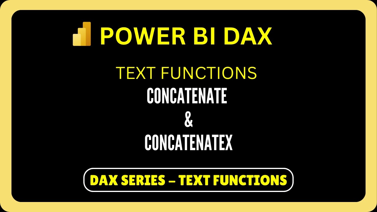 TEXT DAX Functions | Concatenatex dax functions | Power BI DAX Tutorial