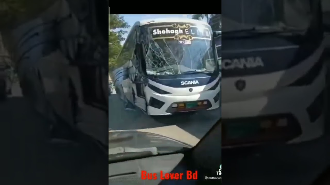 Shohagh scania elite bus accident.