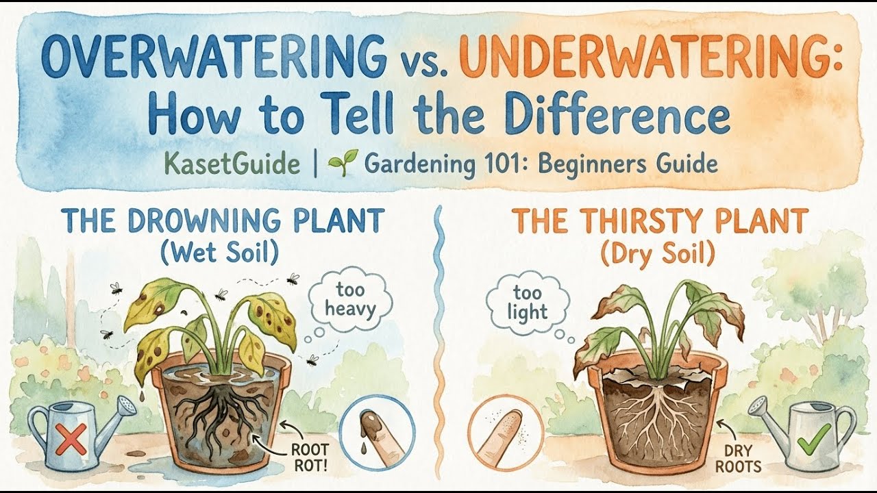 Stop! 🛑 Don't Water That Wilting Plant Yet! (Is it Thirsty or Drowning?)