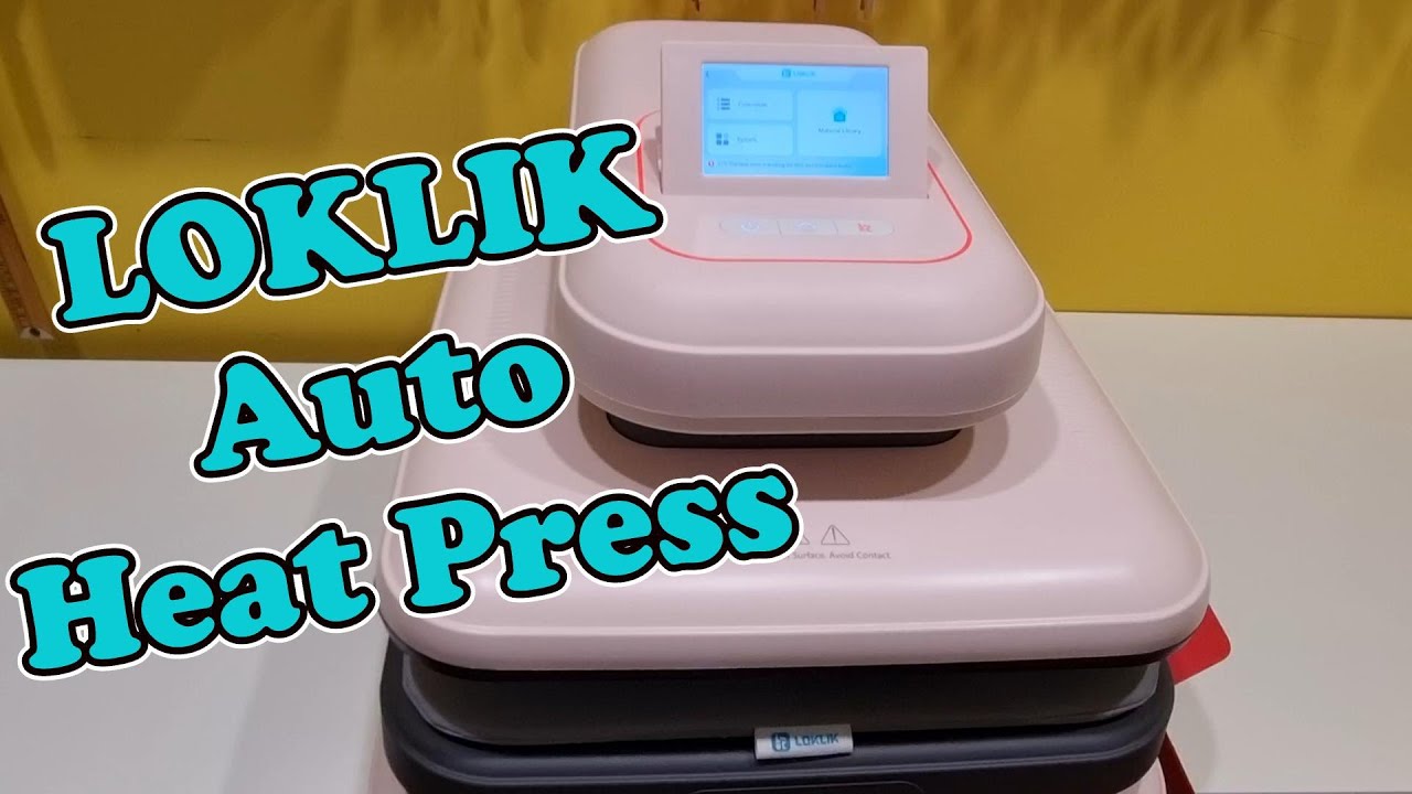 LOKLiK Auto Heat Press 2 - Unboxing and testing a new toy for my sewing studio. Press fabric, vinyl