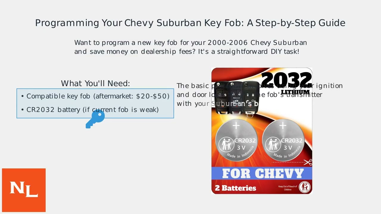 How To Program 2000–2006 Chevy Suburban Key Fob – DIY Remote Pairing
