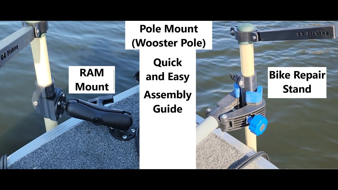 Extendable Paint Pole for Pole Mount Your Livescope Transducer - Assembly and Overview