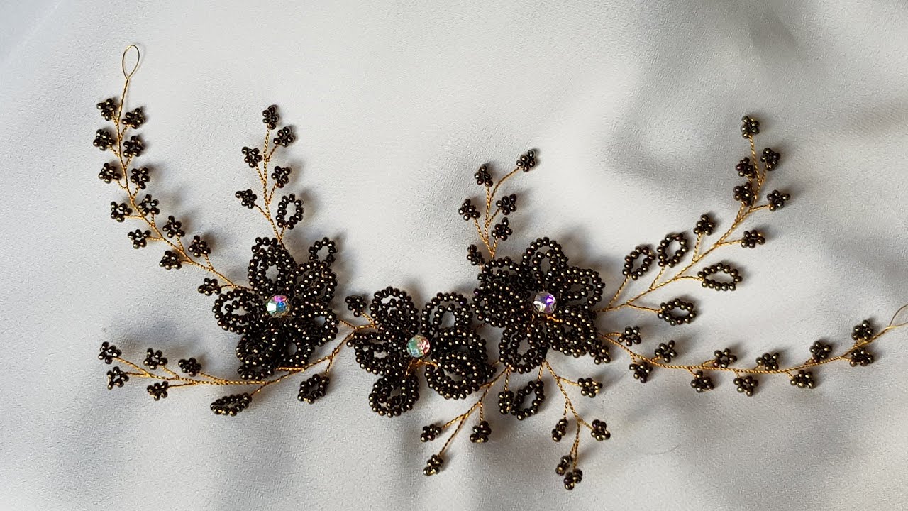 Boncuktan Saç Aksesuarı Yapımı - DIY Beaded Hairvine
