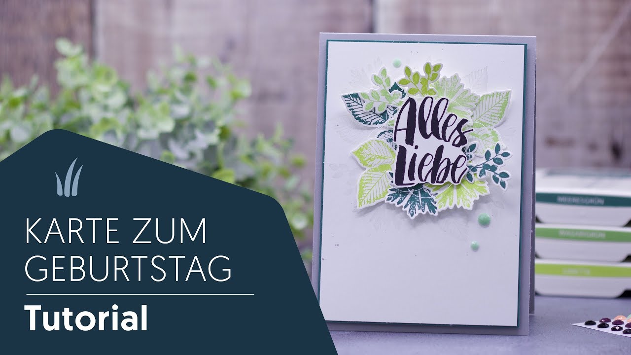 🌿 Geburtstagskarte mit dem Stempelset Kraft der Natur