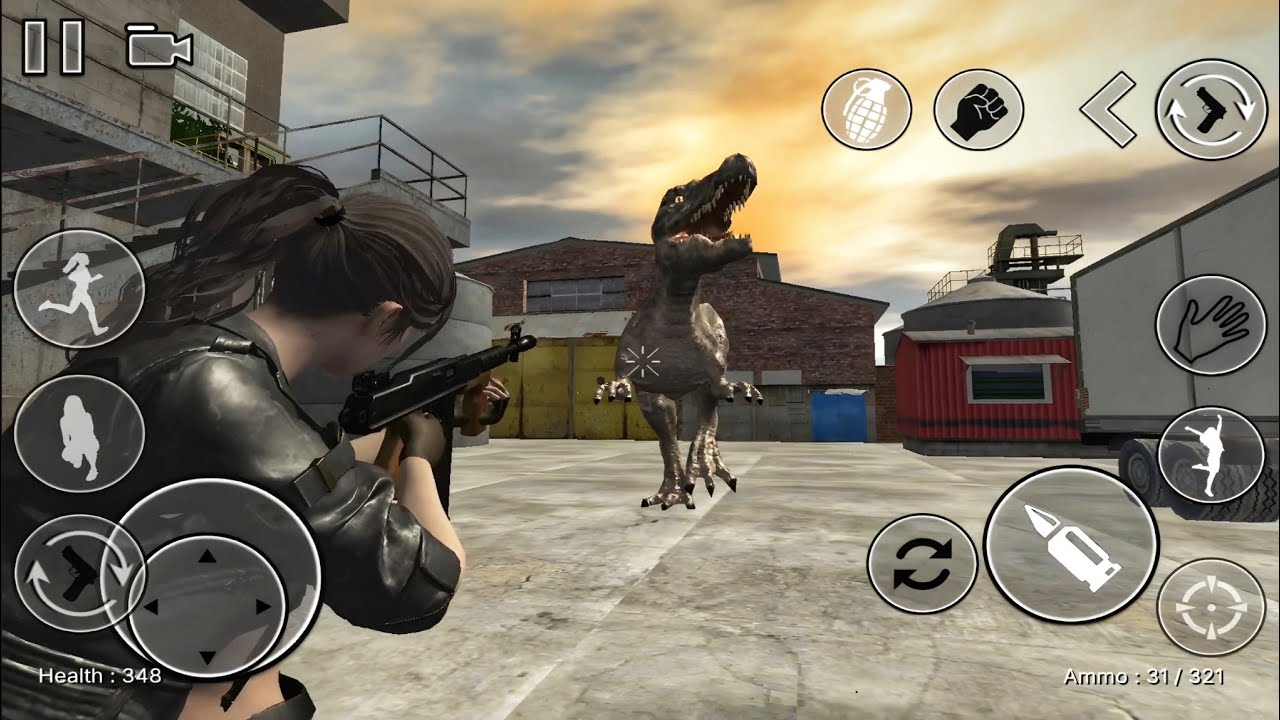 Dino Fear - third-person mode - Android GamePlay 