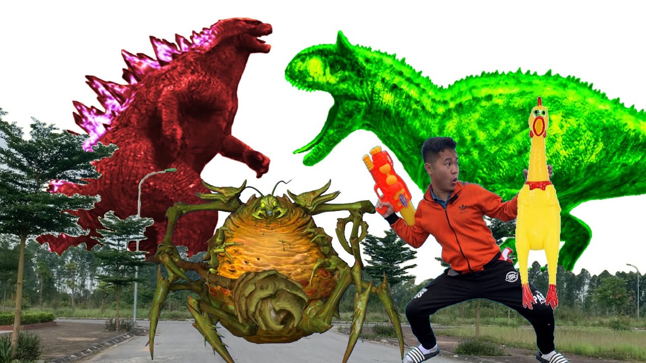 Đ&ocirc; Đ&ocirc; bảo vệ kẹo m&uacute;t khổng lồ,khủng long bạo ch&uacute;a đại chiến godzilla