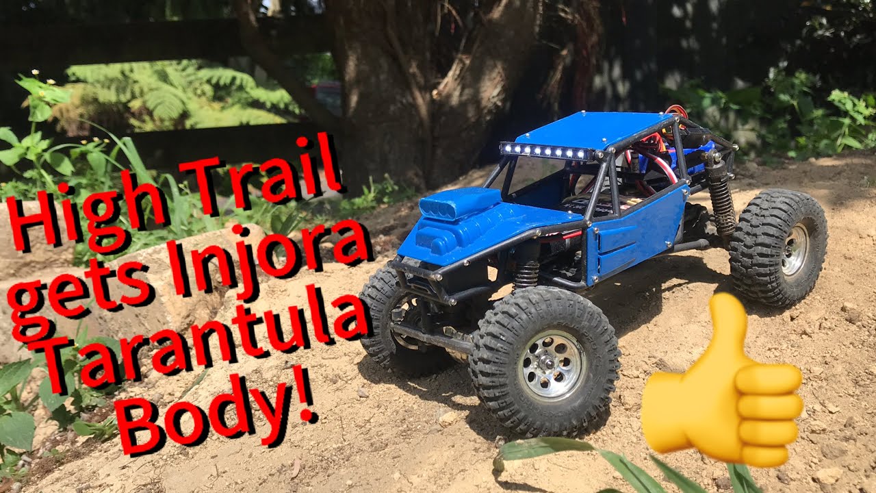 TRX-4M High Trail gets Injora Tarantula Body & Overdrive Gears
