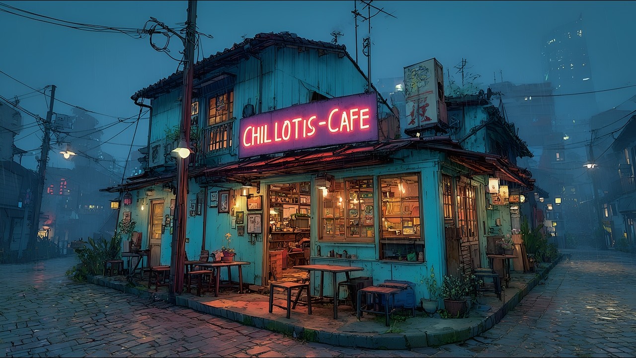 A Rainy Midnight That Feels Like the 90s ☔ Lofi Chillhop for Deep Focus, Quiet Work & Sleep