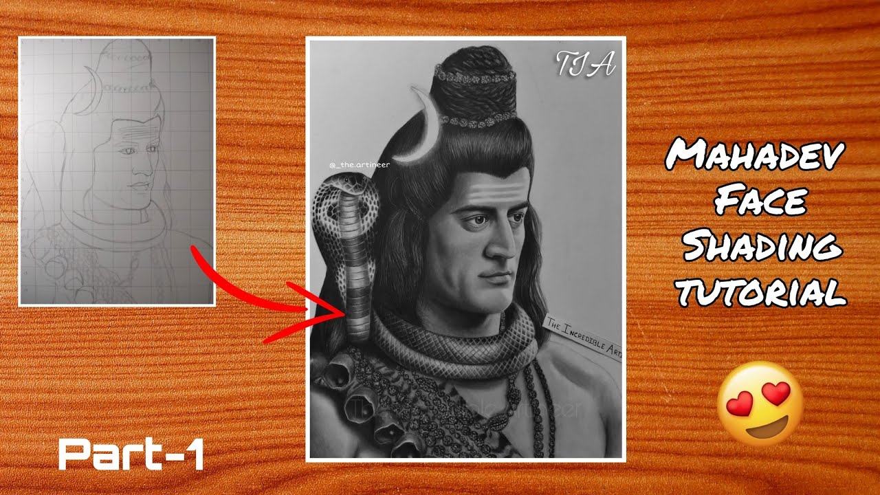 How to draw Lord Shiva | Part -1 | Mahadev shading tutorial | T.I.A