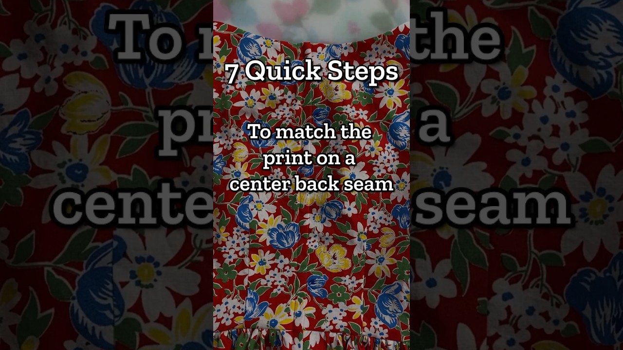 Match prints like a pro! 👗🧵 #dressmaking #sewingtips