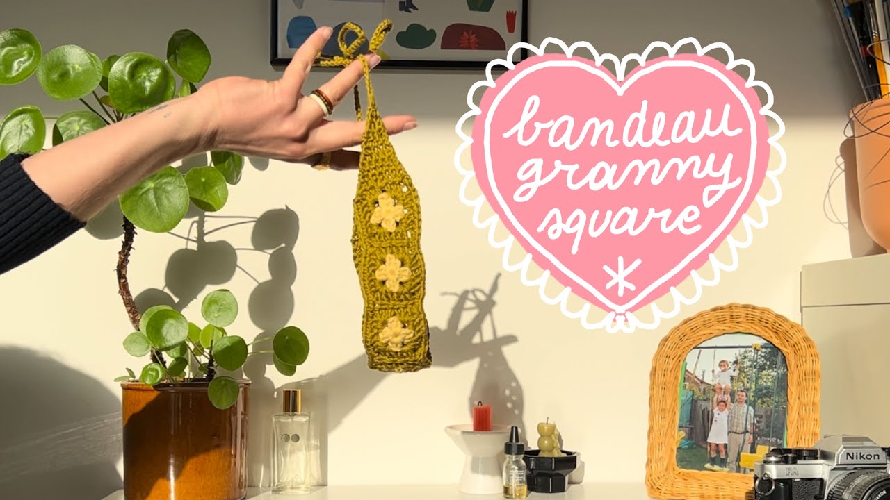 crochet BANDEAU GRANNY SQUARE / tutoriel - français