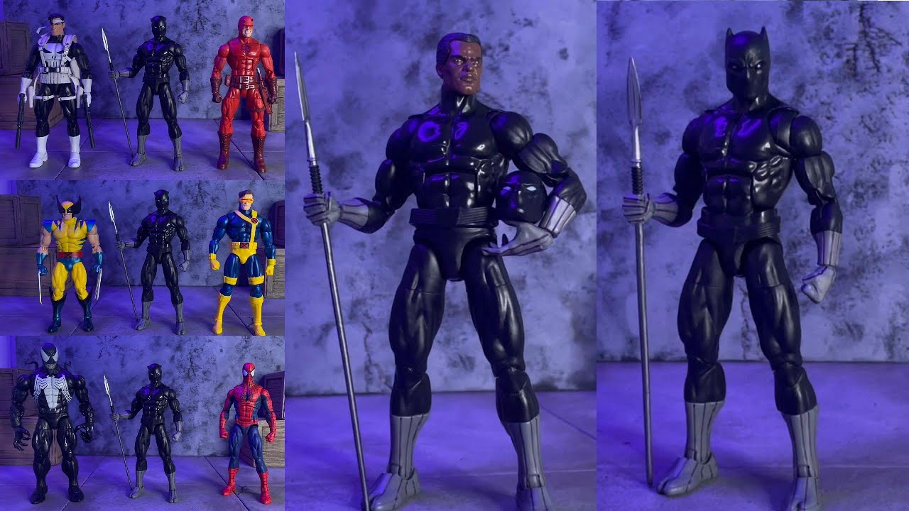 MARVEL LEGENDS CUSTOM KITBASHED BLACK PANTHER REVIEW, SIZE COMPARISONS AND MORE!!