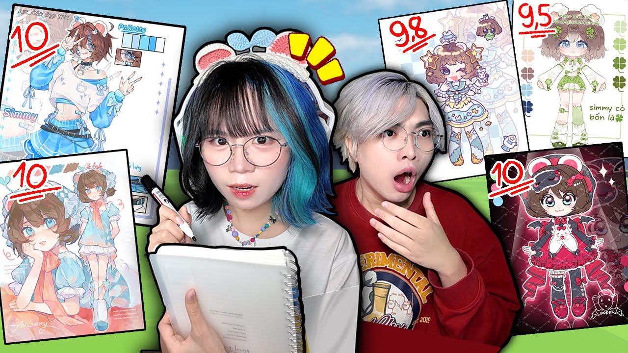 Mình Và Bạn Trai CHẤM ĐIỂM Fan Vẽ 😲💯...(Dân Vẽ Trổ Tài)