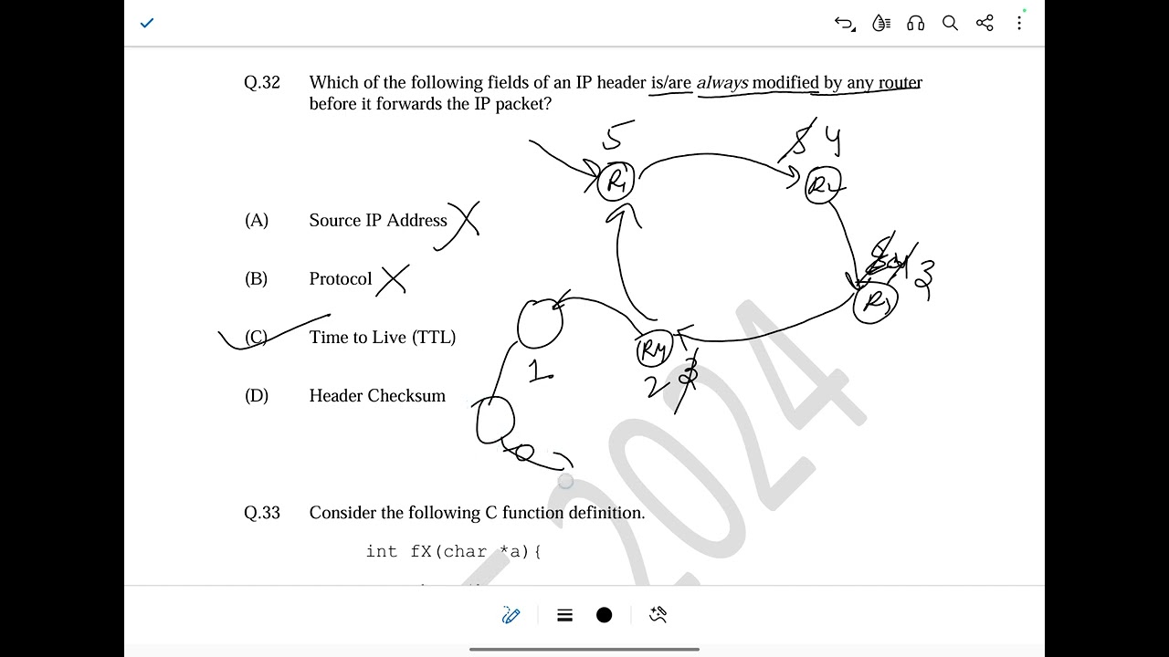 GATE CSE 2024 PYQ Solution | Solutions of Paper with detailed explanation | Q 31-40 | DSA | COA| CN 